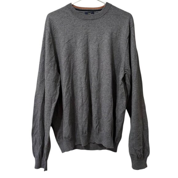 Brooks Brothers Men Cashmere Blend Sweater Crew Neck Gray Size Large Winter City - Picture 1 of 12